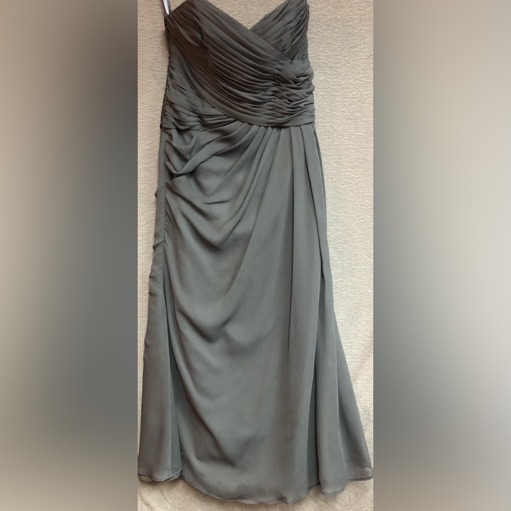 Angelina Faccenda, 14 Bridal prom gown, dark grey chiffon